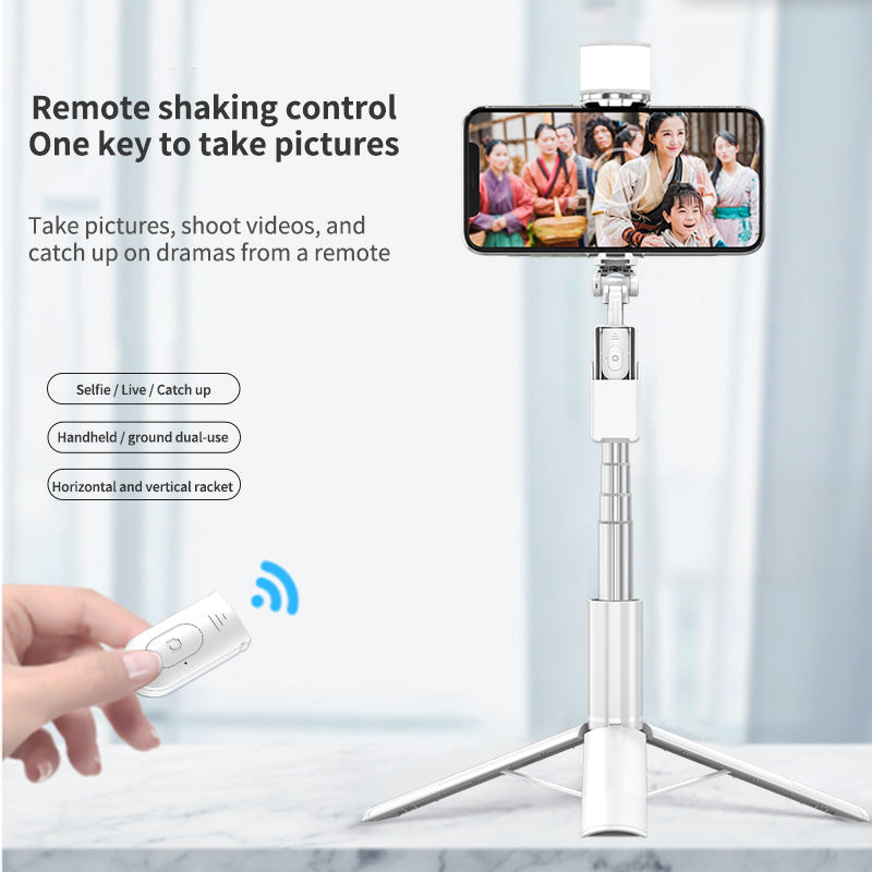 LYSOATUR A900 All-in-one Selfie Stick Tripod with RGB Fill Light